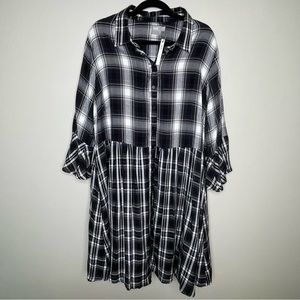 Black and White Plaid Dress